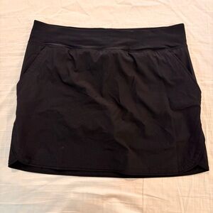 Lands' End Women’s Black Swim/Athletic Skirt W/ Built-in Shorts Size 14